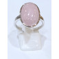 Bague Quartz Rose Ovale Argent 925