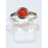Bague Cornaline Rond Argent 925 Taille 54