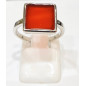 Bague Cornaline Carré Argent 925