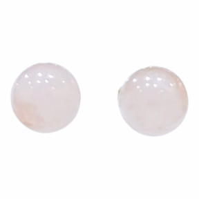 Boucles Quartz Rose Boules Argent 925