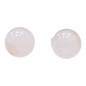 Boucles Quartz Rose Boules Argent 925