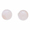 Boucles Quartz Rose Boules Argent 925