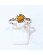 Bague Œil de Tigre Rond Argent 925 Taille 58