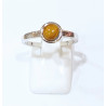 Bague Œil de Tigre Rond Argent 925 Taille 58