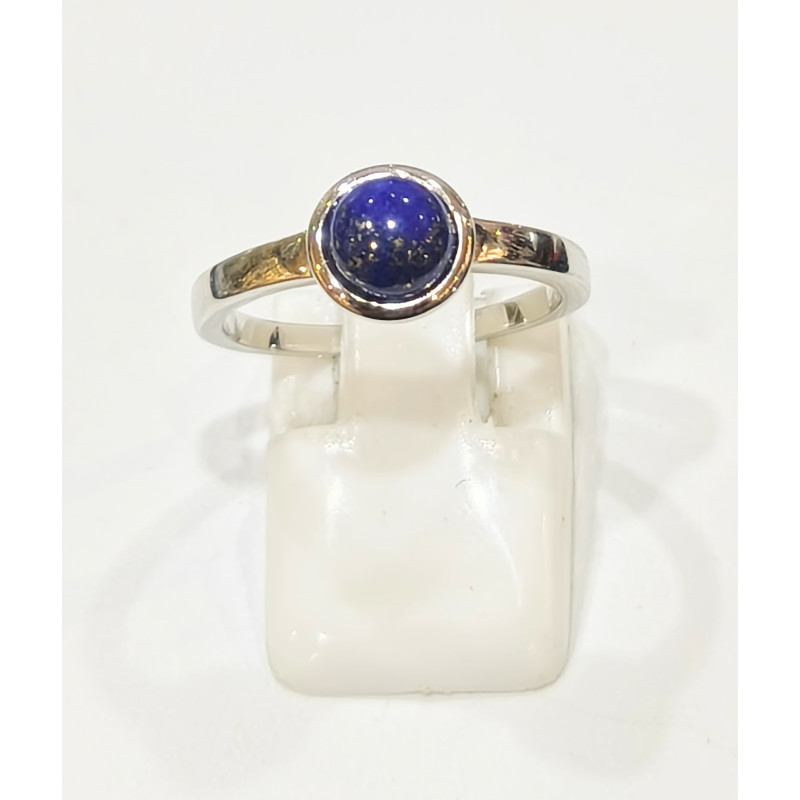 Bague Lapis-Lazuli Rond Argent 925 Taille 54