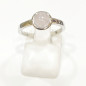 Bague Quartz Rose Rond Argent 925 Taille 54