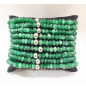 Bracelet Aventurine Baroque avec Insert Bille Acier