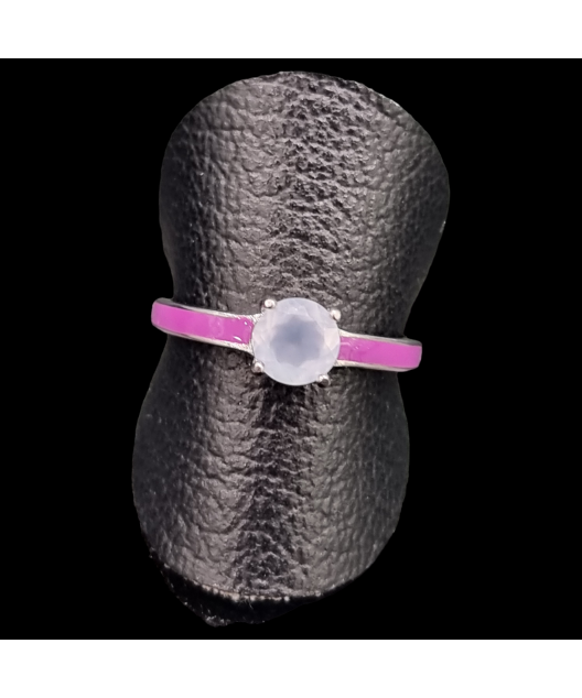 Bague Pierre de lune Acier inox émaillé