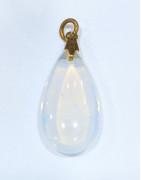 Pendentif Verre Opaline Goutte