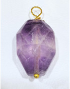 Pendentif Améthyste Attache dorée