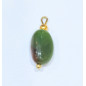 Pendentif Jaspe Sanguin avec Attache Dorée