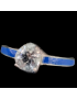 Bague Topaze bleue Acier inox Taille 58