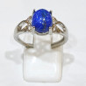 Bague Lapis-Lazuli Acier Inox Taille Réglable