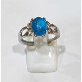 Bague Apatite Acier Inox Taille Réglable