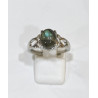 Bague Labradorite Acier Inox Taille Réglable