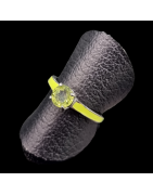 Bague Péridot Acier inox émaillé
