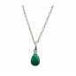 Pendentif Malachite avec Chaîne Acier Inox 46 cm
