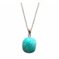 Pendentif Amazonite avec Chaîne Acier Inox 46 cm