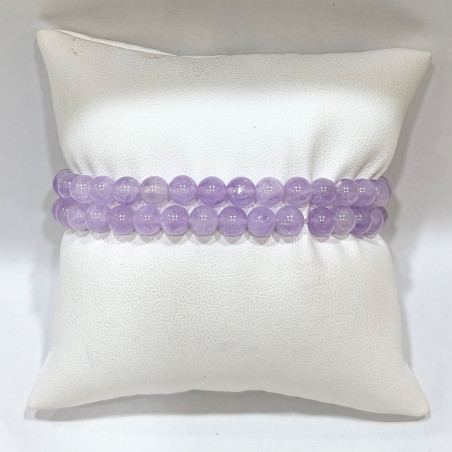 Bracelet Jade Lila Pierres Rondes 6mm