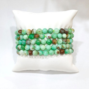 Bracelet Chrysoprase Pierres Rondes