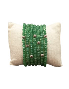 Bracelet Aventurine Baroque avec Insert Bille Acier