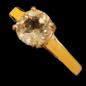 Bague Citrine Acier inox plaqué or