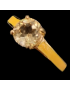 Bague Citrine Acier inox plaqué or