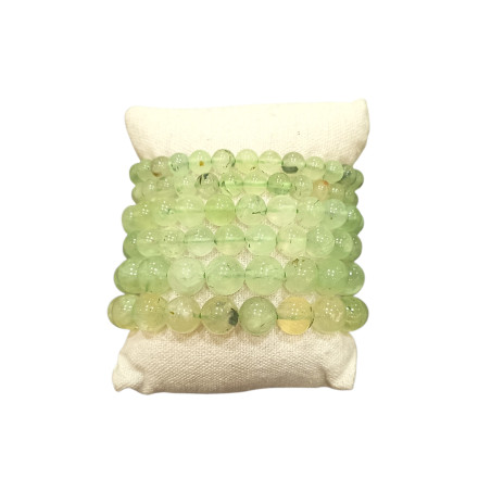 Bracelet Prehnite Pierres Rondes