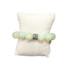 Bracelet Jade de Chine avec Insert Acier Pierres Rondes de 14mm