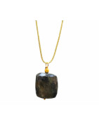 Pendentif Labradorite sur Cordon Réglable