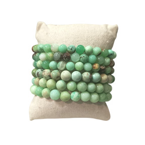 Bracelet Chrysoprase A+ Pierres Rondes