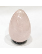 Œuf de Yoni Quartz Rose Percé 4 cm