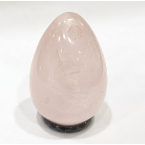 Œuf de Yoni Quartz Rose Percé 4 cm
