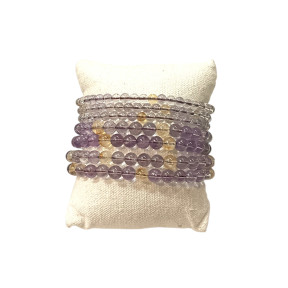 Bracelet Amétrine Pierres Rondes
