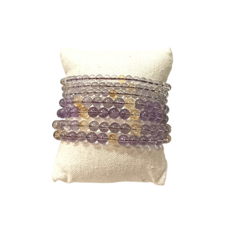Bracelet Amétrine Pierres Rondes