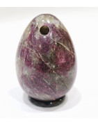 Œuf de Yoni Tourmaline Rose Percé 4 cm
