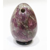 Œuf de Yoni Tourmaline Rose Percé 4 cm