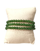 Bracelet Jade Russe Pierres Rondes 6mm