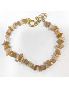 Bracelet Pierre de Lune Baroque avec Fermoir 19 cm + 5 cm