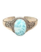 Bracelet Larimar Ethnique Argent 925