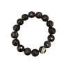 Bracelet Onyx Facetté Pierres Rondes 12mm