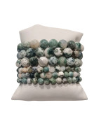 Bracelet Agate Arbre Pierres rondes