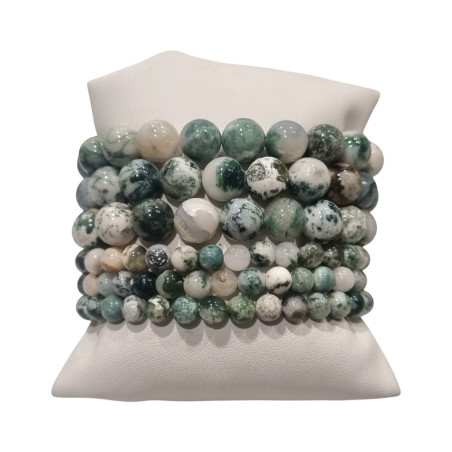 Bracelet Agate Arbre Pierres rondes