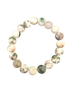 Bracelet Agate Arbre Pierres rondes