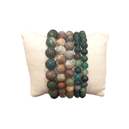 Bracelet Jaspe Sanguin Pierres Rondes