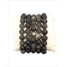 Bracelet Obsidienne Argentée Pierre rondes (s)