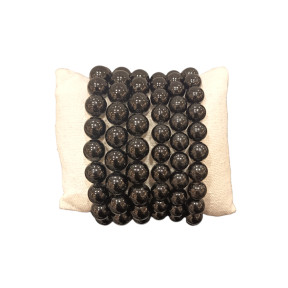 Bracelet Tourmaline Noire Pierres Rondes