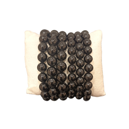 Bracelet Tourmaline Noire Pierres Rondes