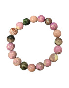 Bracelet Opale Multicolore Pierres Rondes 10mm