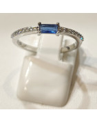 Bague Saphir Zirconium Argent 925